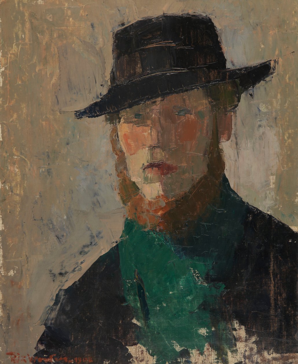Autoportret w czarnym kapeluszu autorstwa Rik Wouters