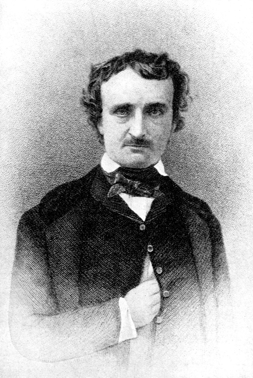 Edgar Allan Poe, autor Opowieści o tajemnicy i wyobraźni, 1923. autorstwa Rischgitz Collection