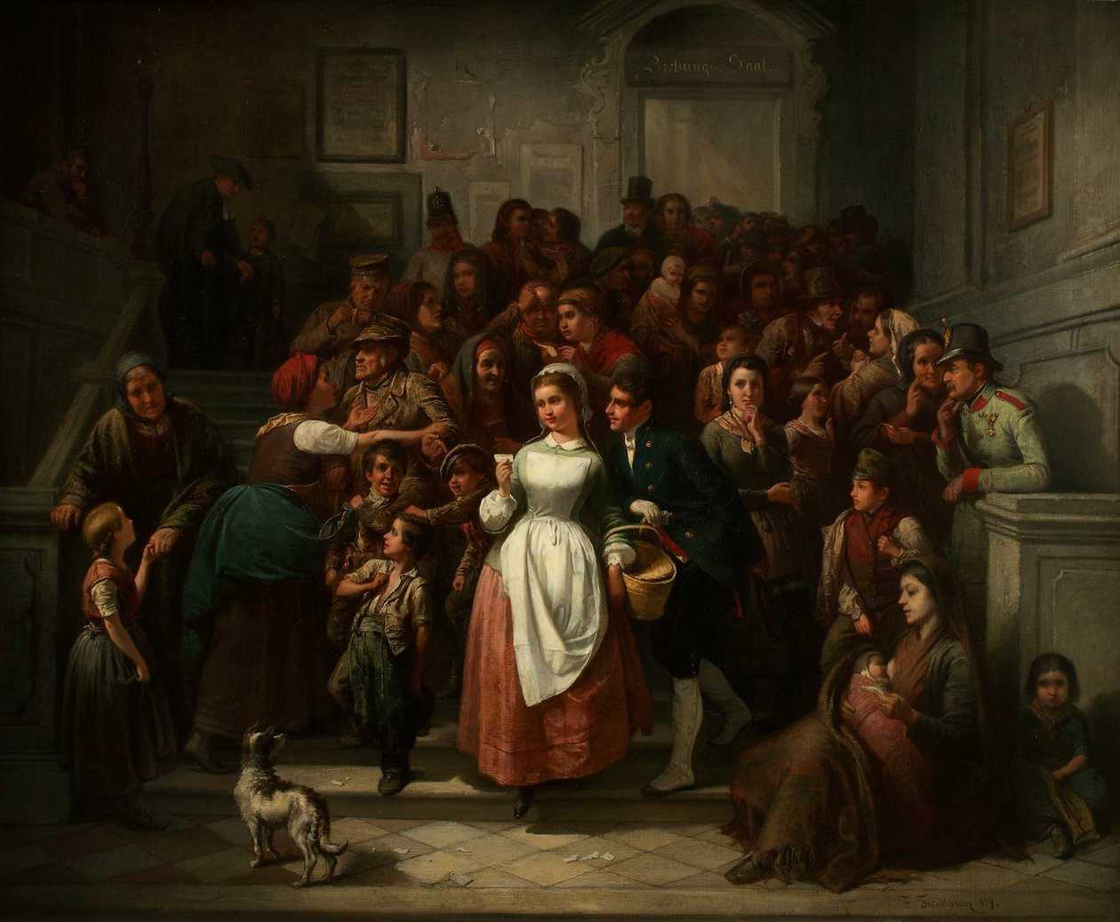 Po losowaniu loterii, 1859. autorstwa Ritter von Malheim Friedländer Friedrich
