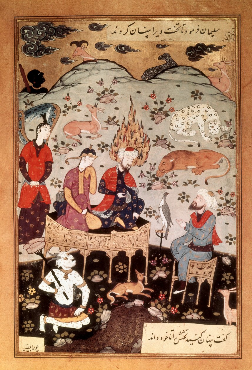 Miniatura Salomona i Balkisa, ok. 1900 r. 1595 autorstwa Riza i Abbasi
