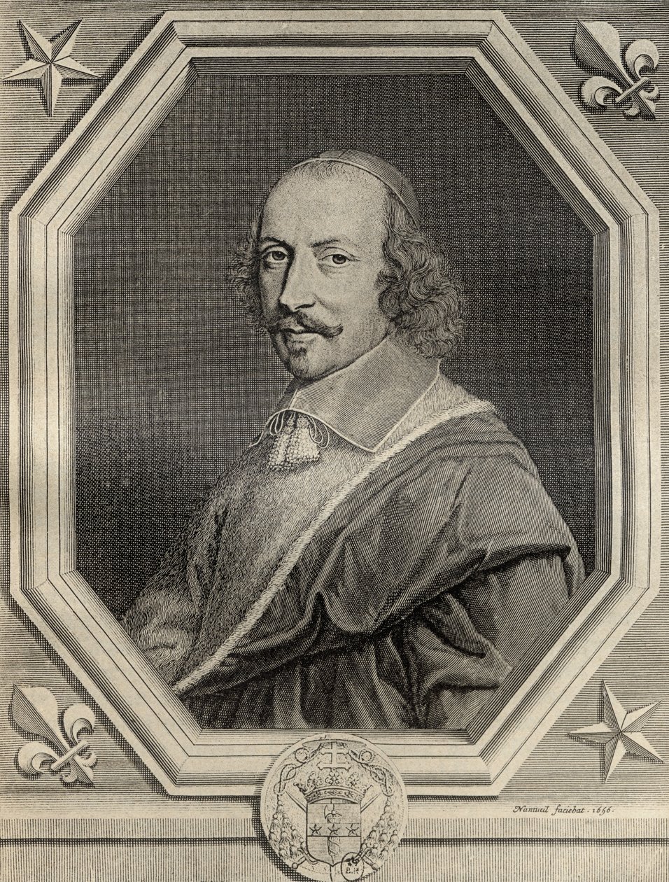 Kardynał Jules Mazarin, ryty 1656, z „Memoires de Charles de Batz-Castelmore Comte d
