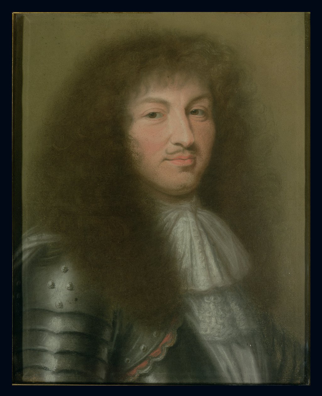 Portret Ludwika XIV (1638-1715) Króla Francji (pastel na papierze) autorstwa Robert Nanteuil