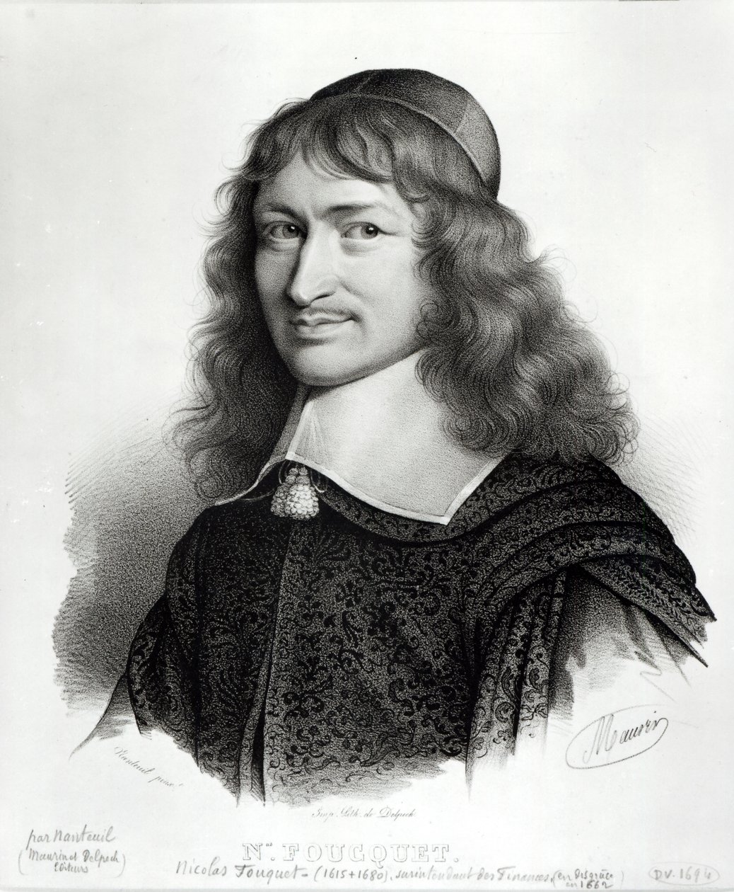 Portret Nicolasa Fouqueta (1615-80) rytowany przez Maurin autorstwa Robert Nanteuil