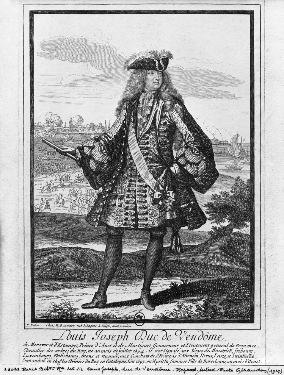 Louis Joseph de Bourbon, książę Vendome, znany jako „Wielki Vendome” autorstwa Robert Bonnart