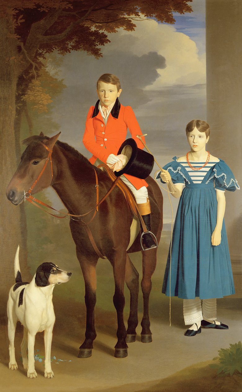 John Gubbins Newton i jego siostra Mary, 1832-33 autorstwa Robert Burnard