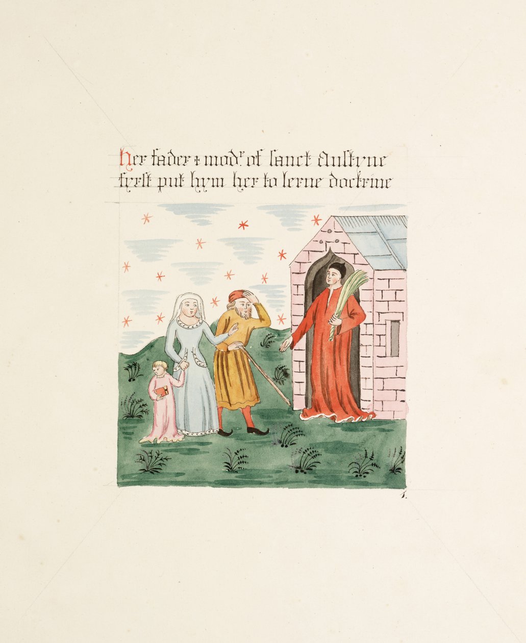 p. New Co. 380, f10r. Starożytności katedry św. Marii w Carlisle, rys. Robert Carlile, 1795 (pióro i atrament i toaleta na papierze) autorstwa Robert Carlile