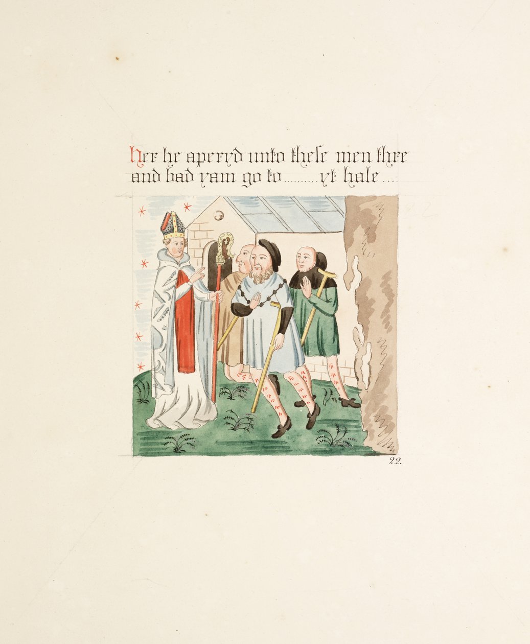 pani New Coll 380, f31r. Starożytności katedry św. Marii w Carlisle, rys. Robert Carlile, 1795 (pióro i atrament i toaleta na papierze) autorstwa Robert Carlile