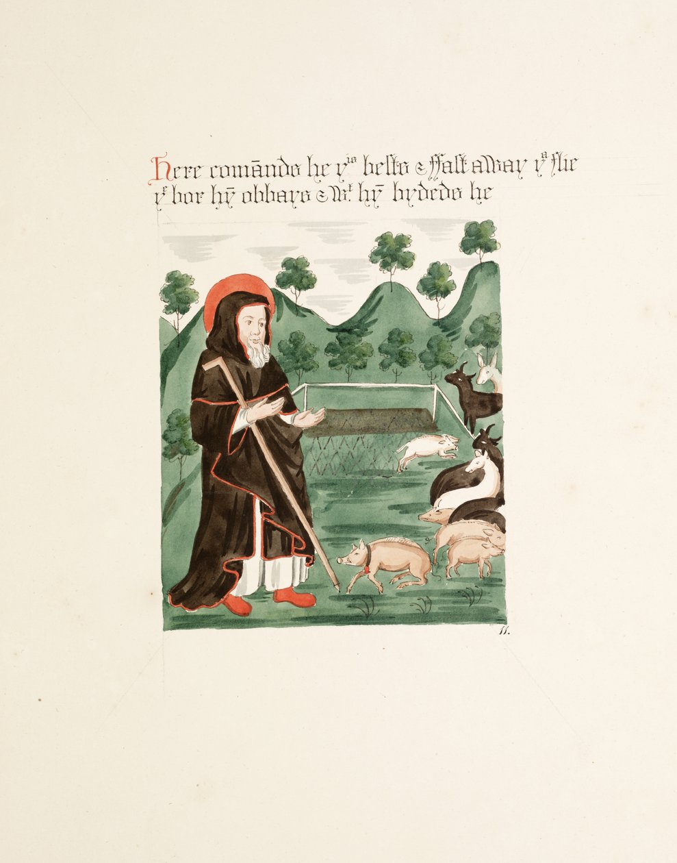 p. New Coll 380, f43r. Starożytności katedry św. Marii w Carlisle, rys. Robert Carlile, 1795 (pióro i atrament i toaleta na papierze) autorstwa Robert Carlile