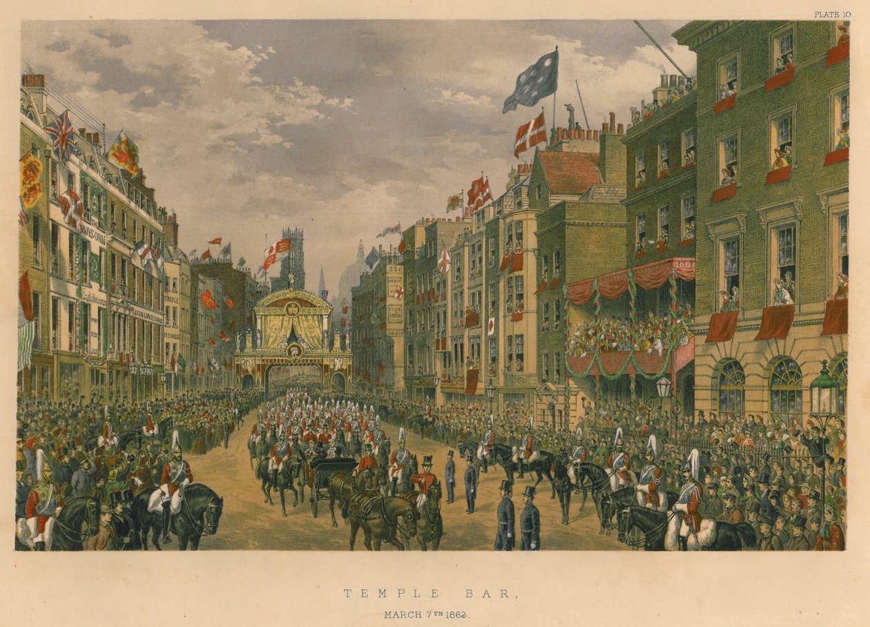 Temple Bar, 7 marca 1863, 1863 autorstwa Robert Charles Dudley