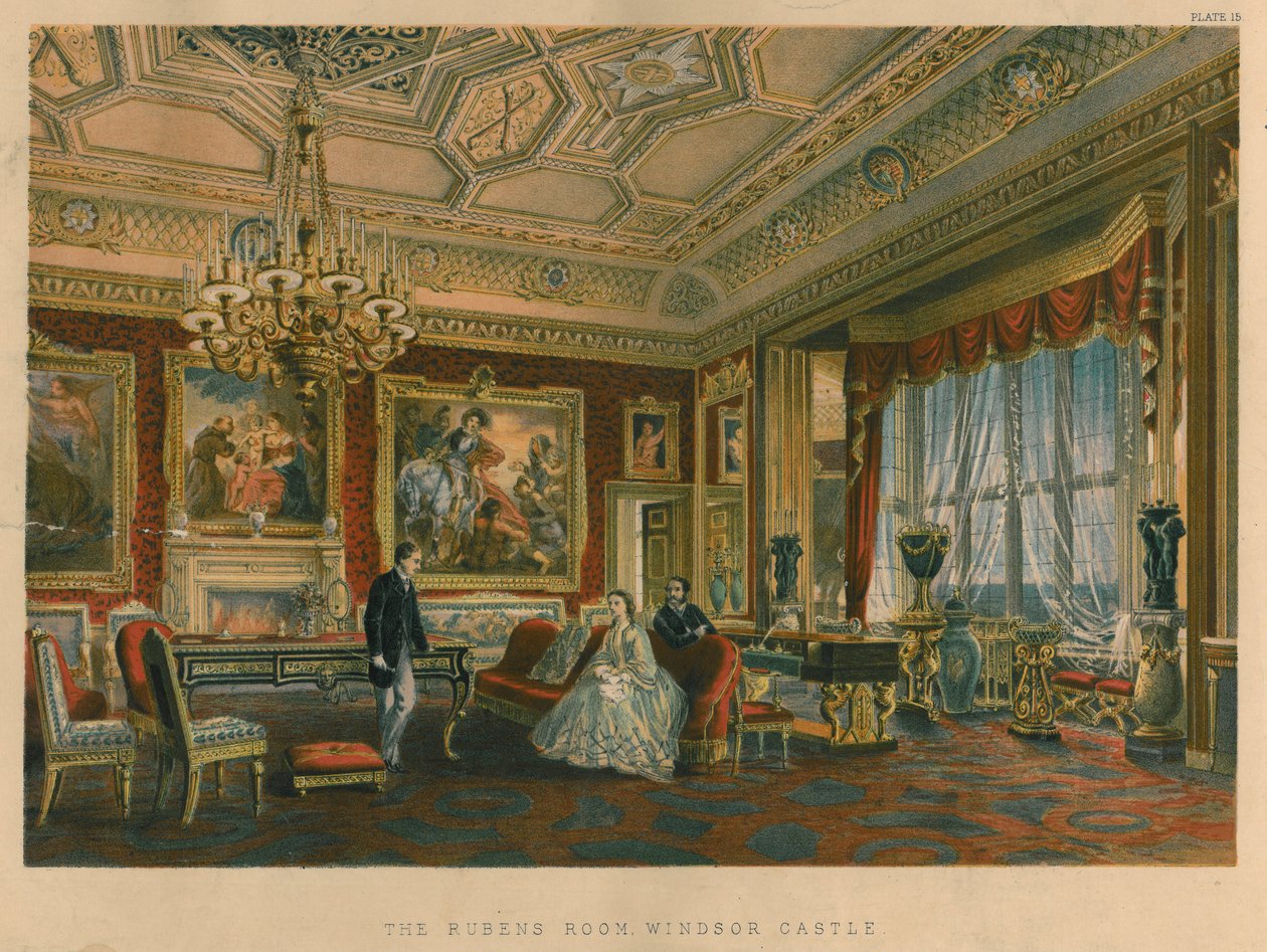 Pokój Rubensa, Zamek Windsor, 1863 autorstwa Robert Charles Dudley