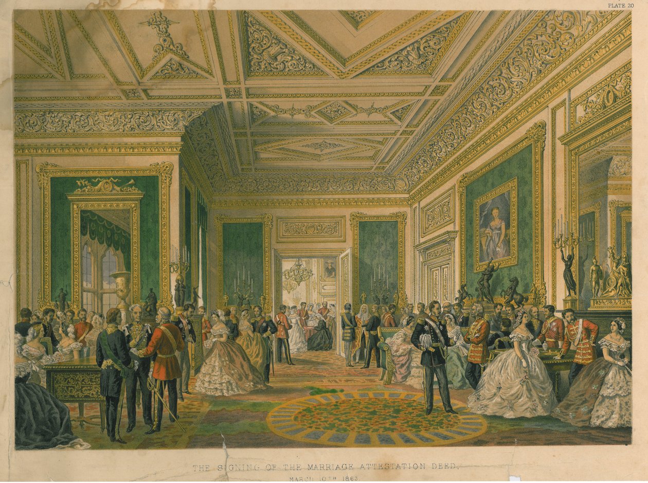 Podpisanie aktu poświadczenia małżeństwa, 1863 r. autorstwa Robert Charles Dudley
