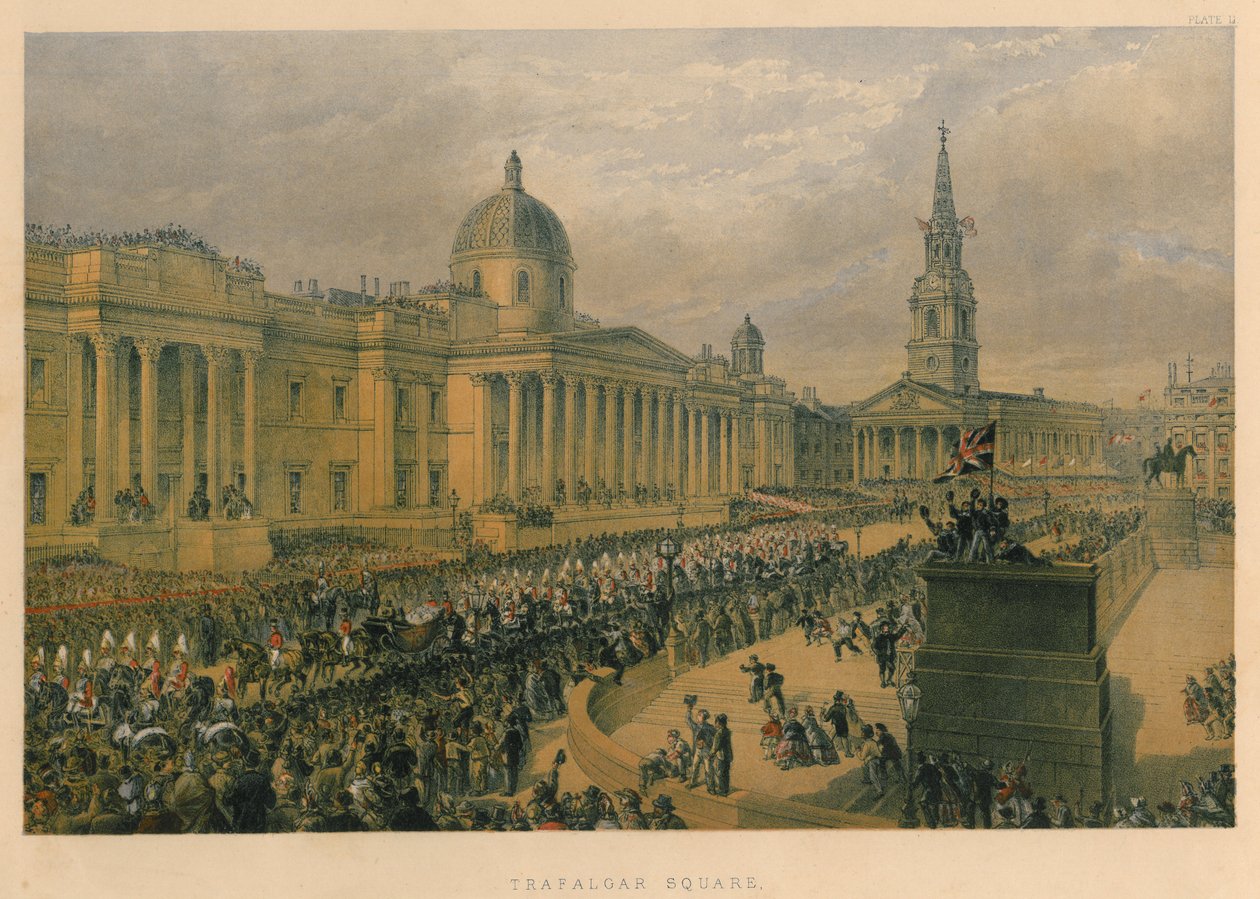 Plac Trafalgarski, 1863 autorstwa Robert Charles Dudley