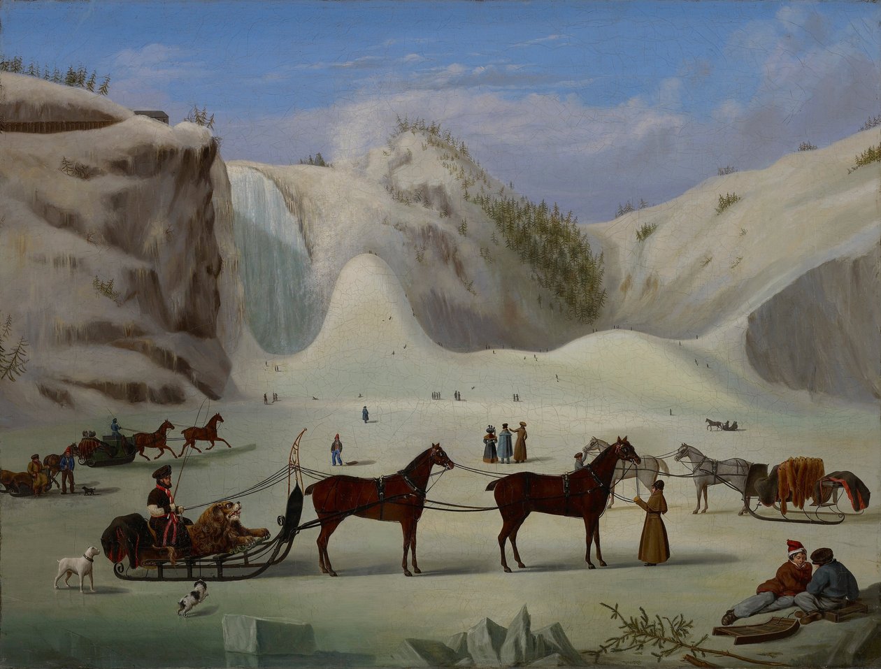Lodowy stożek, Montmorency Falls, Quebec autorstwa Robert Clow Todd