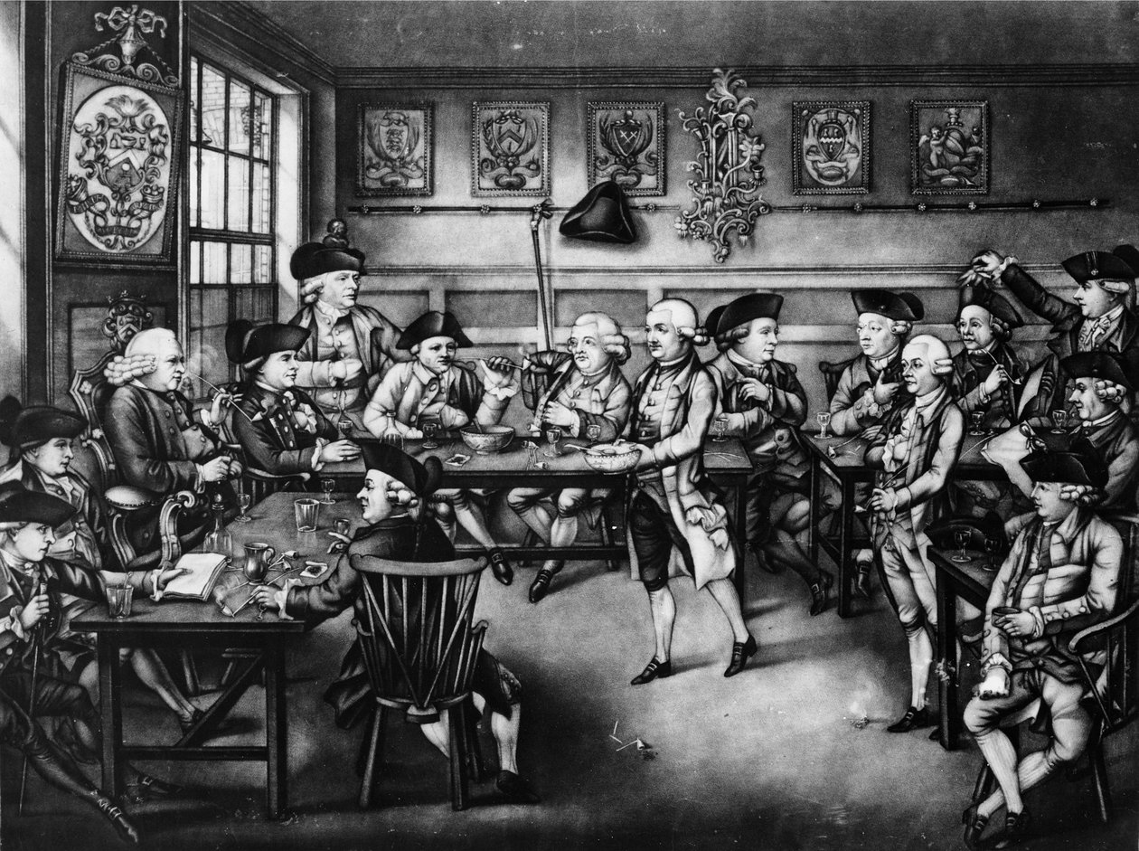 Sąd Sprawiedliwości lub Posiedzenie Miejskie biesiadne, 1779 (mezzotinta) autorstwa Robert Dighton