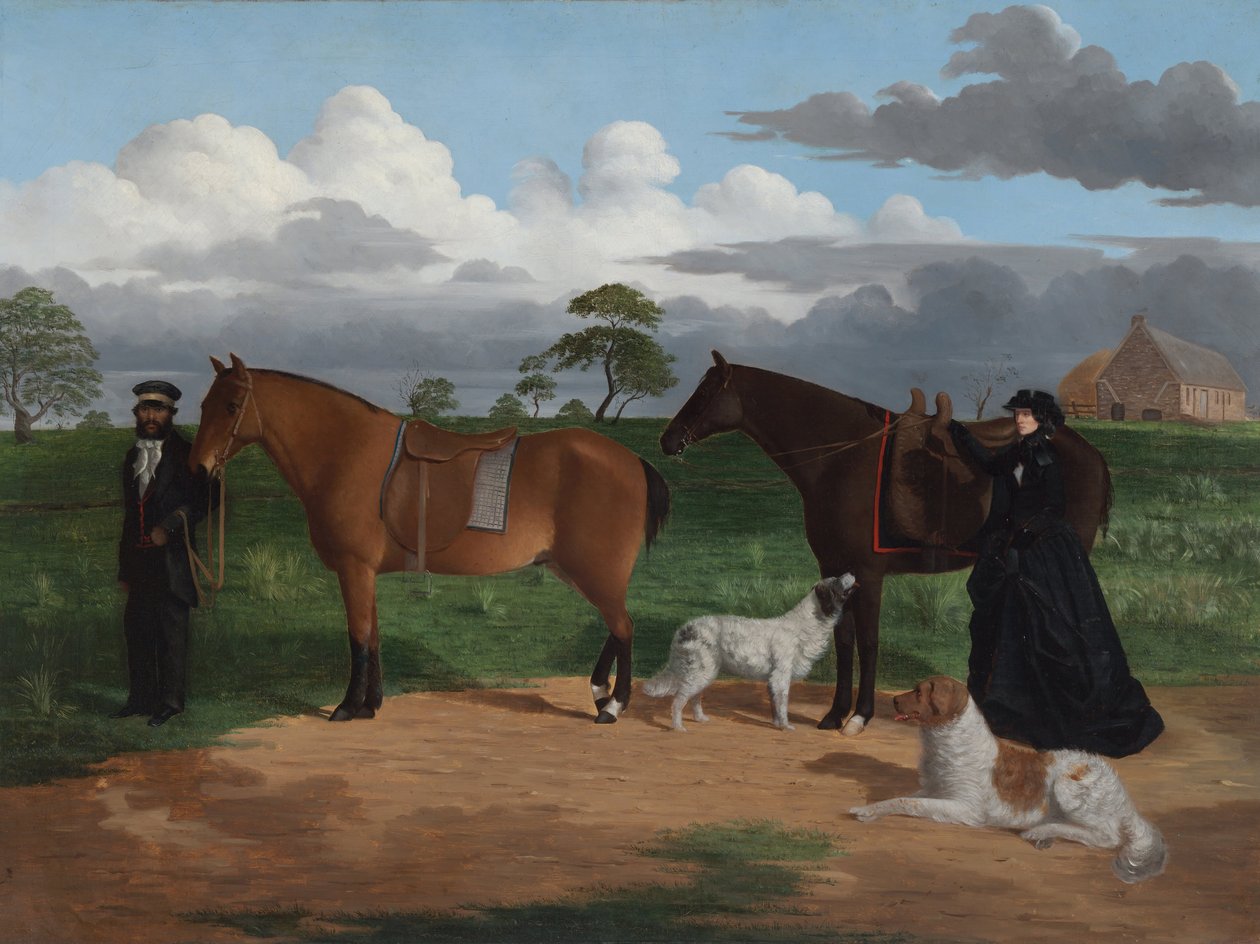 Pani Adolphus Sceales z Black Jimmie na stacji Merrang autorstwa Robert Dowling