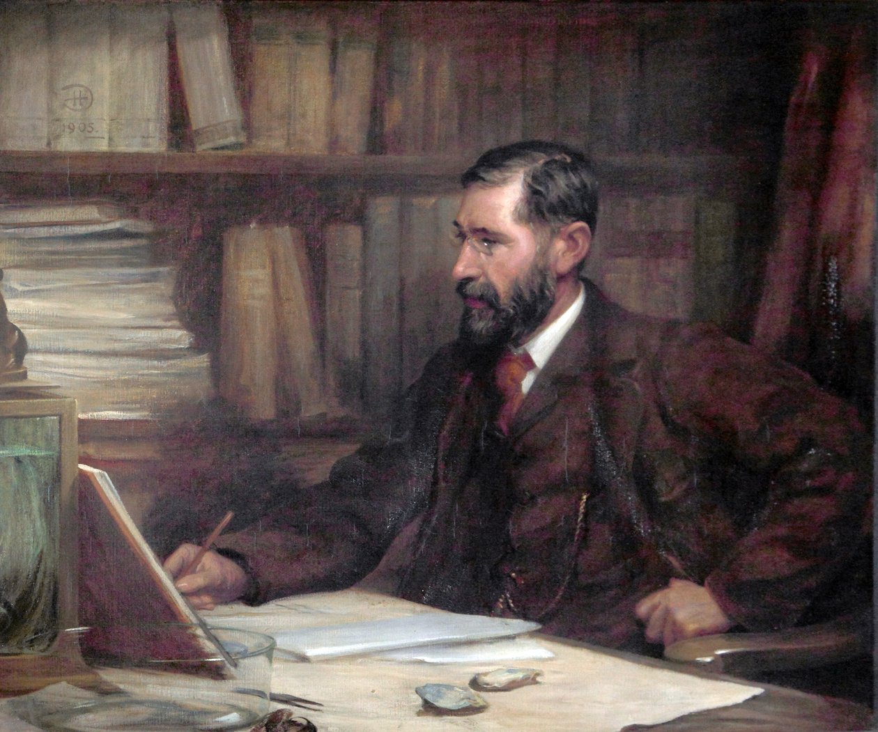 Profesor Sir William Abbot Herdman, 1905 autorstwa Robert Duddingstone Herdman