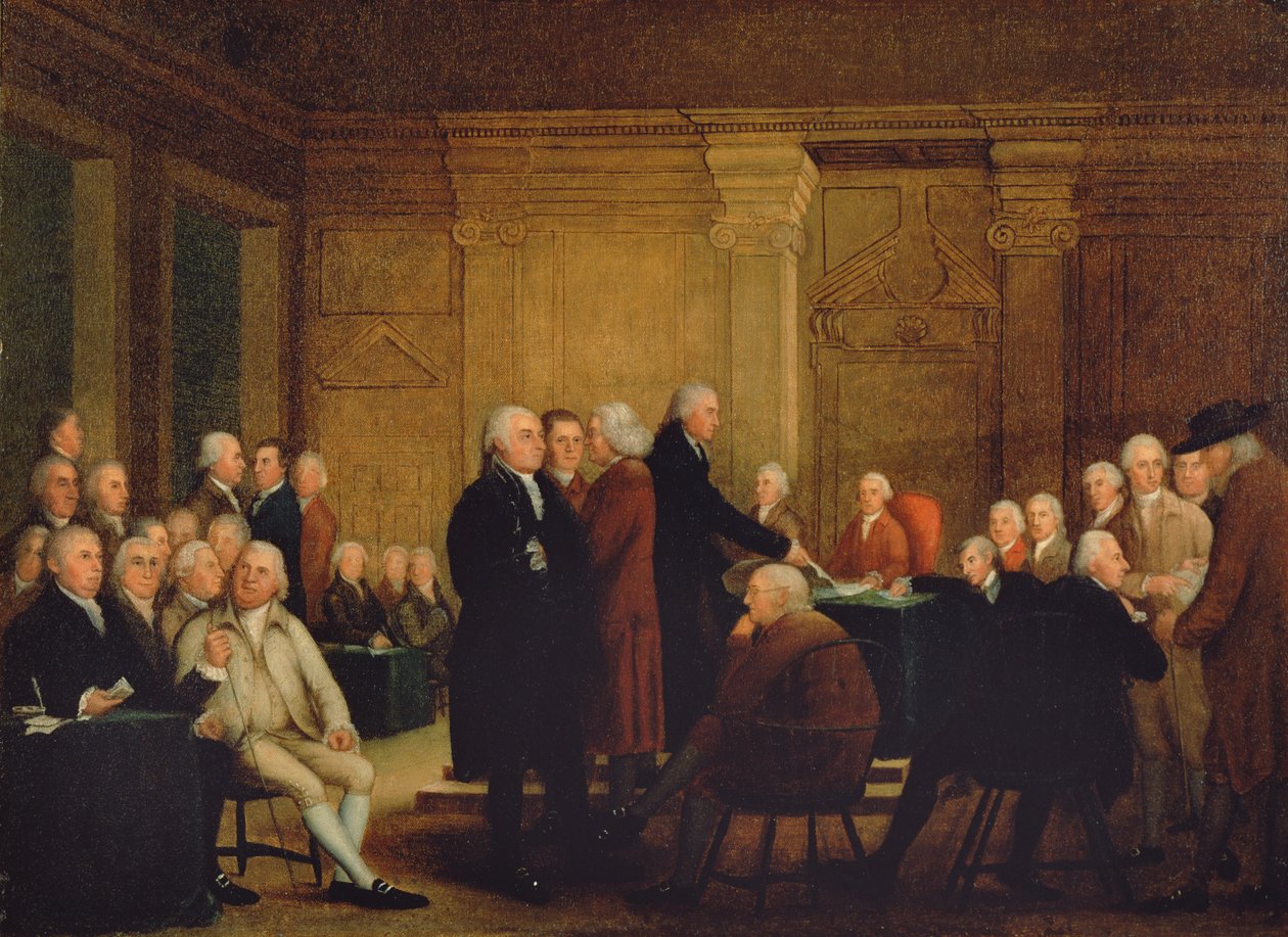 Kongres Głosowanie Niepodległości, c.1795-1801 autorstwa Robert Edge Pine