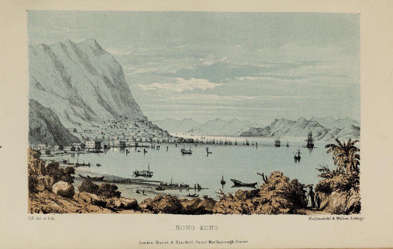 Hong Kong, akwarela Roberta Elwesa (1819-1878), bogatego młodego brytyjskiego dżentelmena z Norfolk autorstwa Robert Elwes