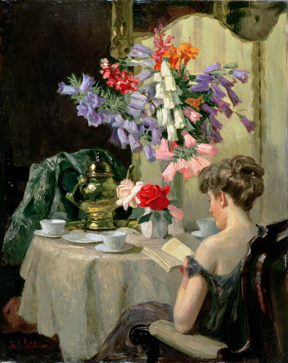 Czas na herbatę, ok. 1910 autorstwa Robert Emil Stubner