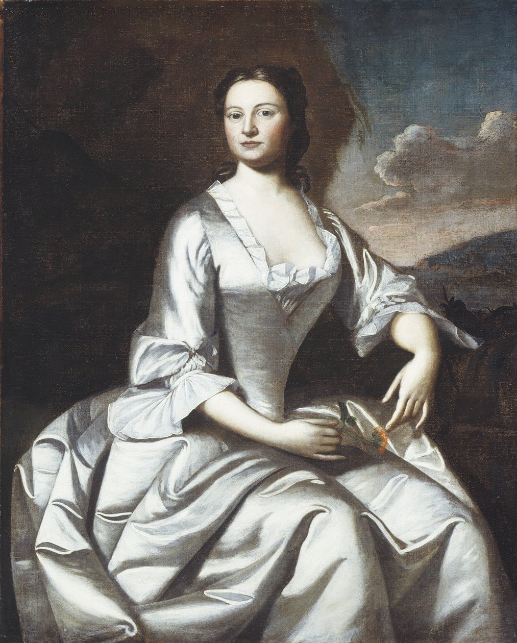 Hermiona Pelham Banister (Pani John Banister) 1748 autorstwa Robert Feke