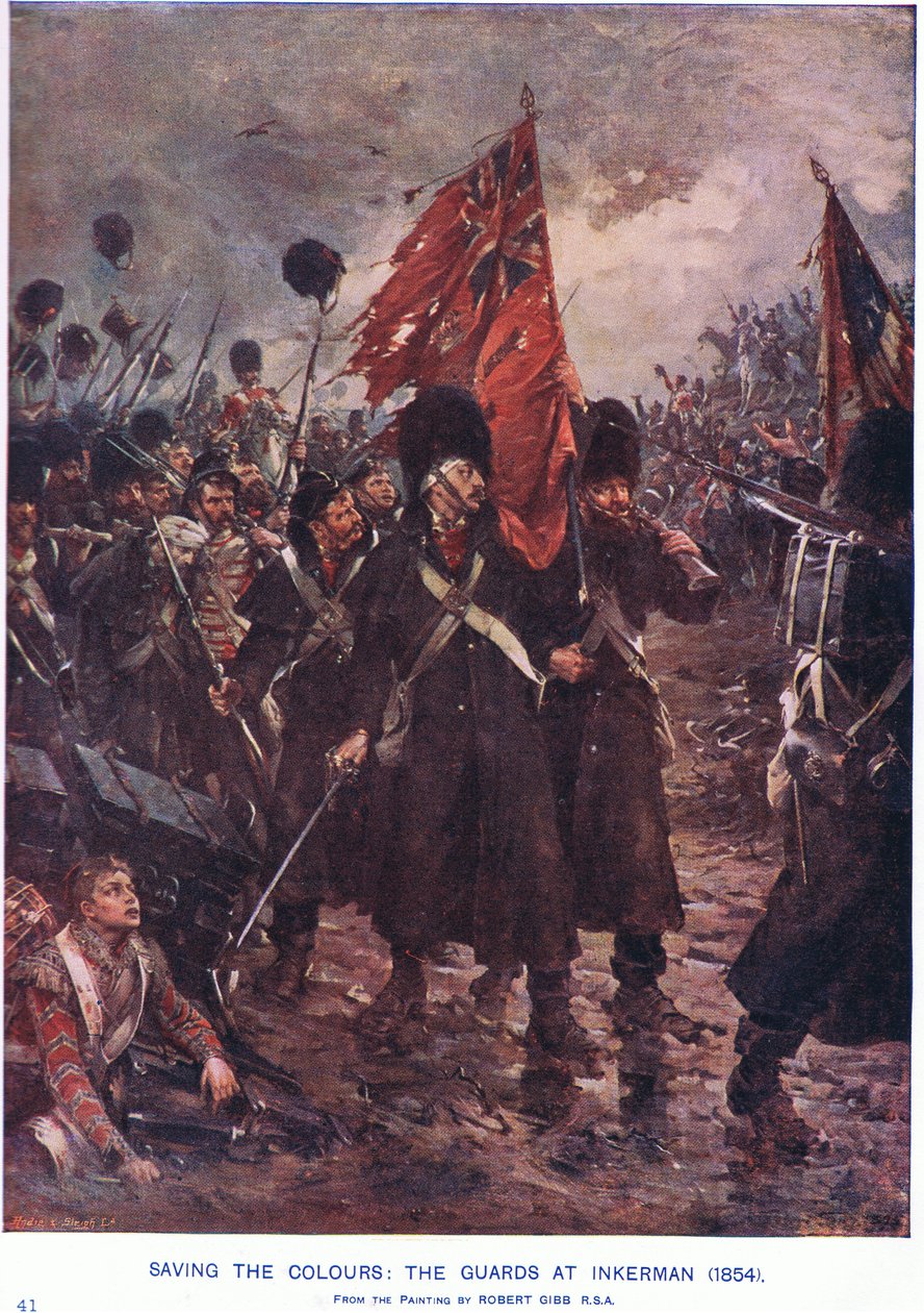 Zapisywanie kolorów: Strażnicy w Inkerman 1854 AD autorstwa Robert Gibb