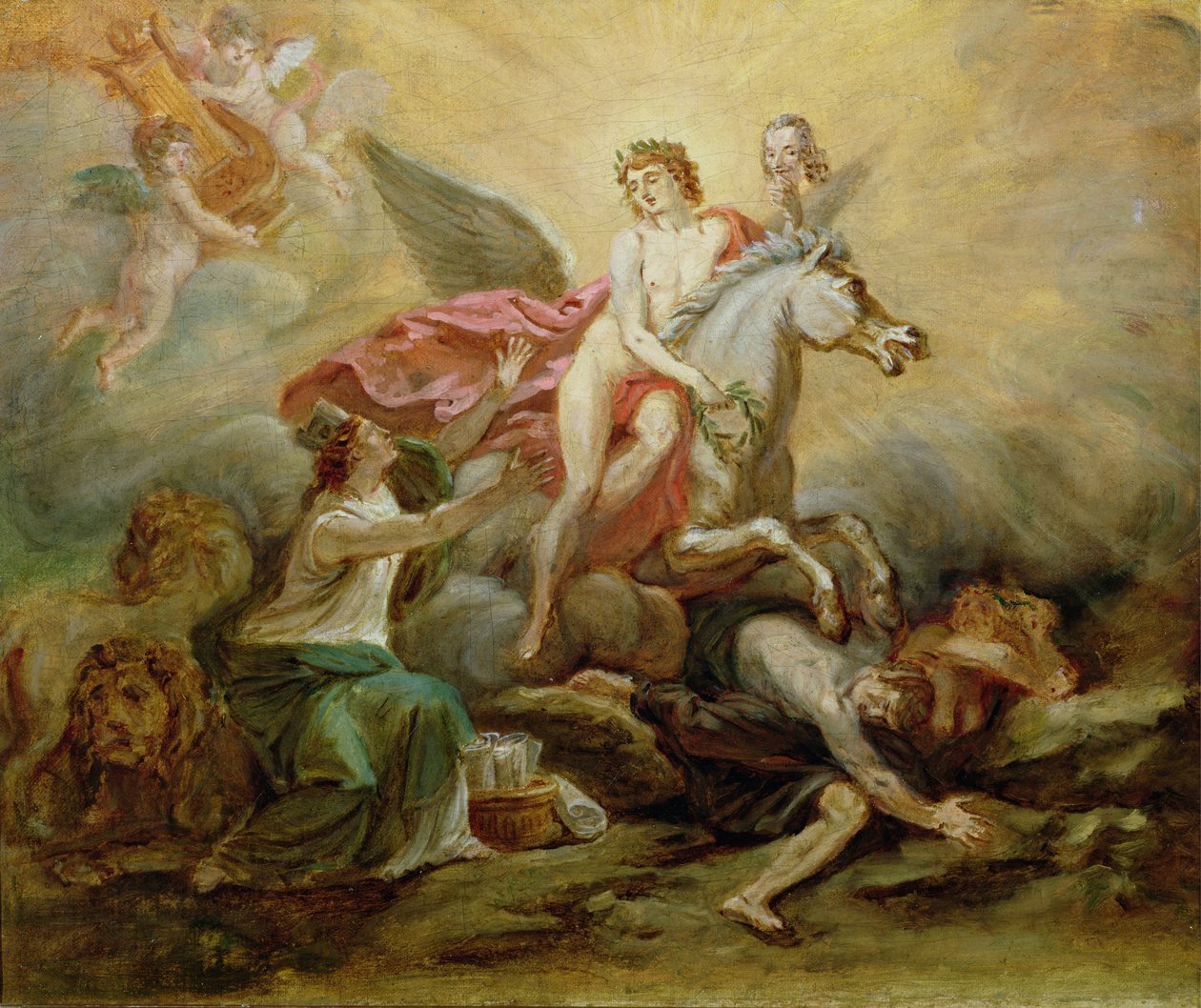 Apoteoza Woltera, 1778 autorstwa Robert Guillaume Dardel