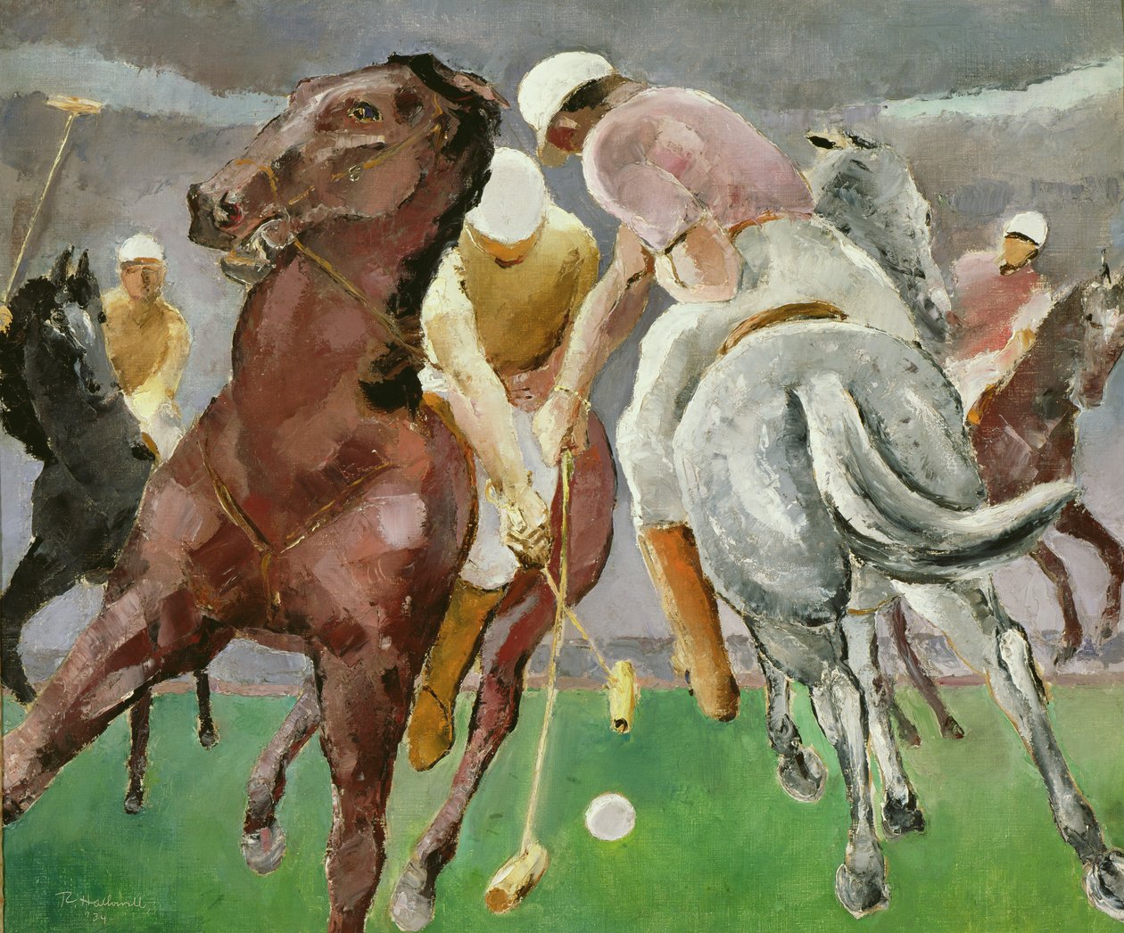 Gracze polo, 1934 autorstwa Robert Hallowell