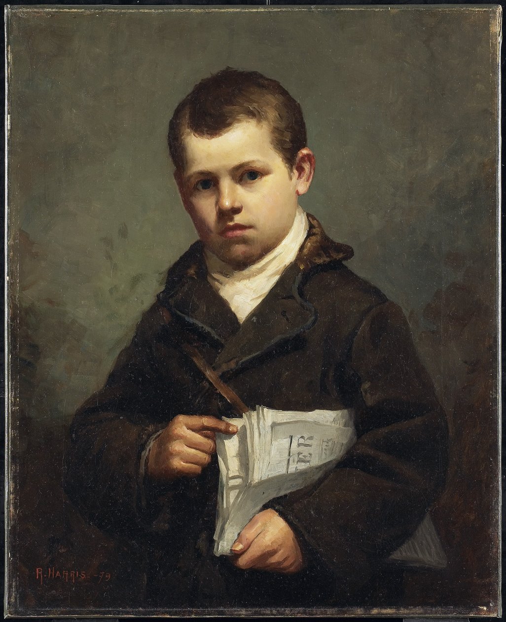 The News Boy, 1879 autorstwa Robert Harris
