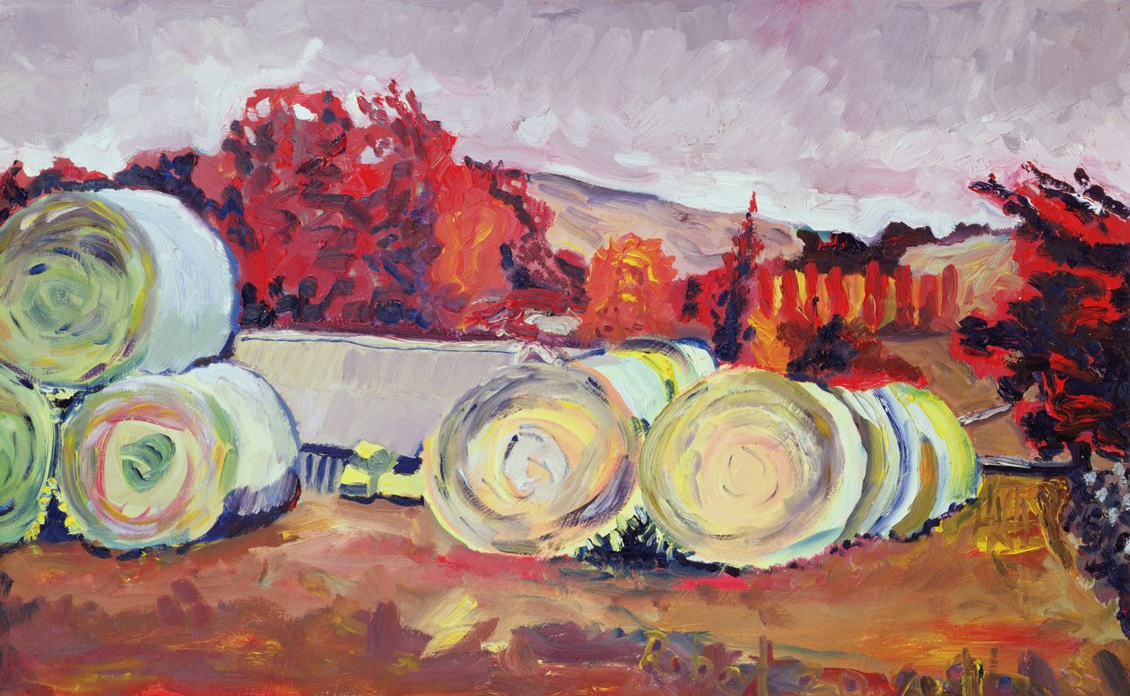 Haybales, Szkocja, 1996 autorstwa Robert Hobhouse