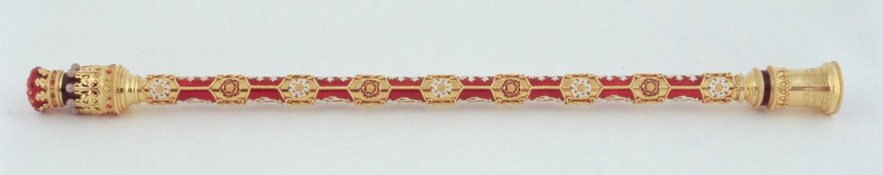 Pałka hrabiego marszałka podarowana piętnastemu księciu Norfolk podczas jego pierwszego małżeństwa przez College of Arms, 1877 (złoto) (patrz także 279116) autorstwa Robert, II Garrard