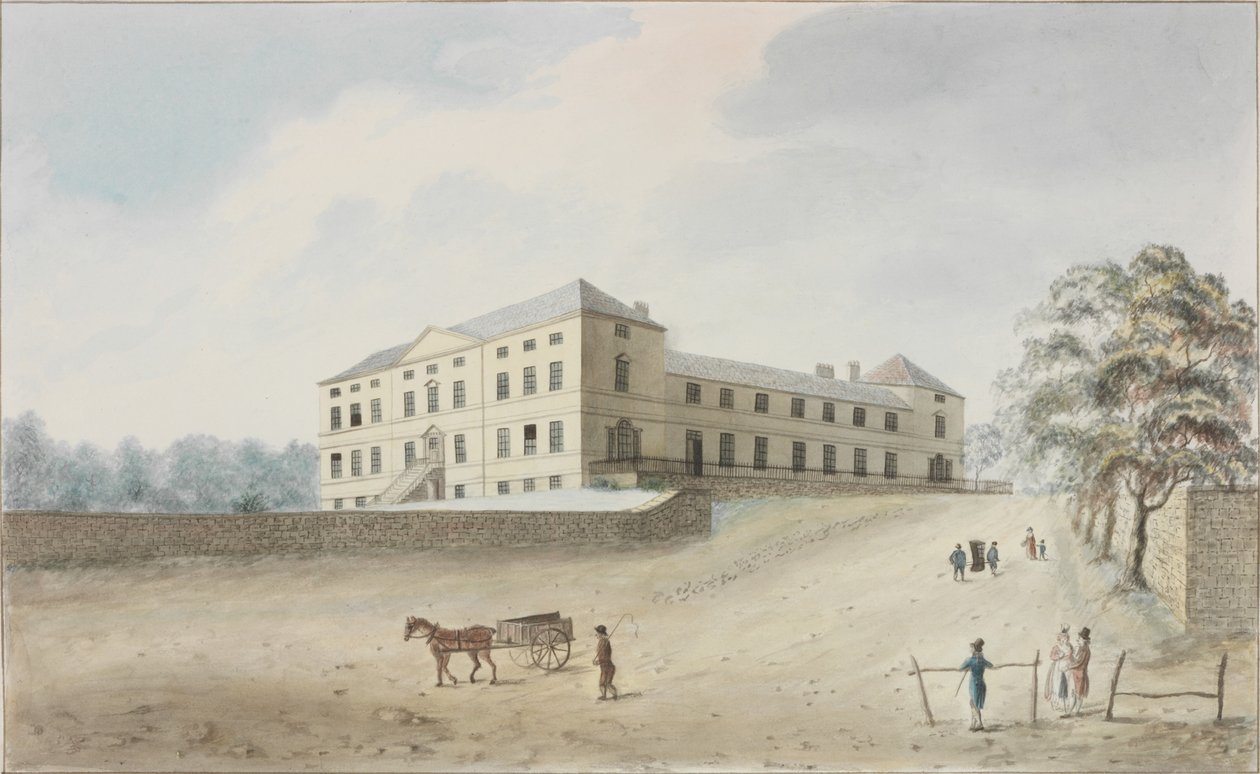 The General Infirmary, Newcastle upon Tyne (ołówek i toaleta na papierze) autorstwa Robert Johnson