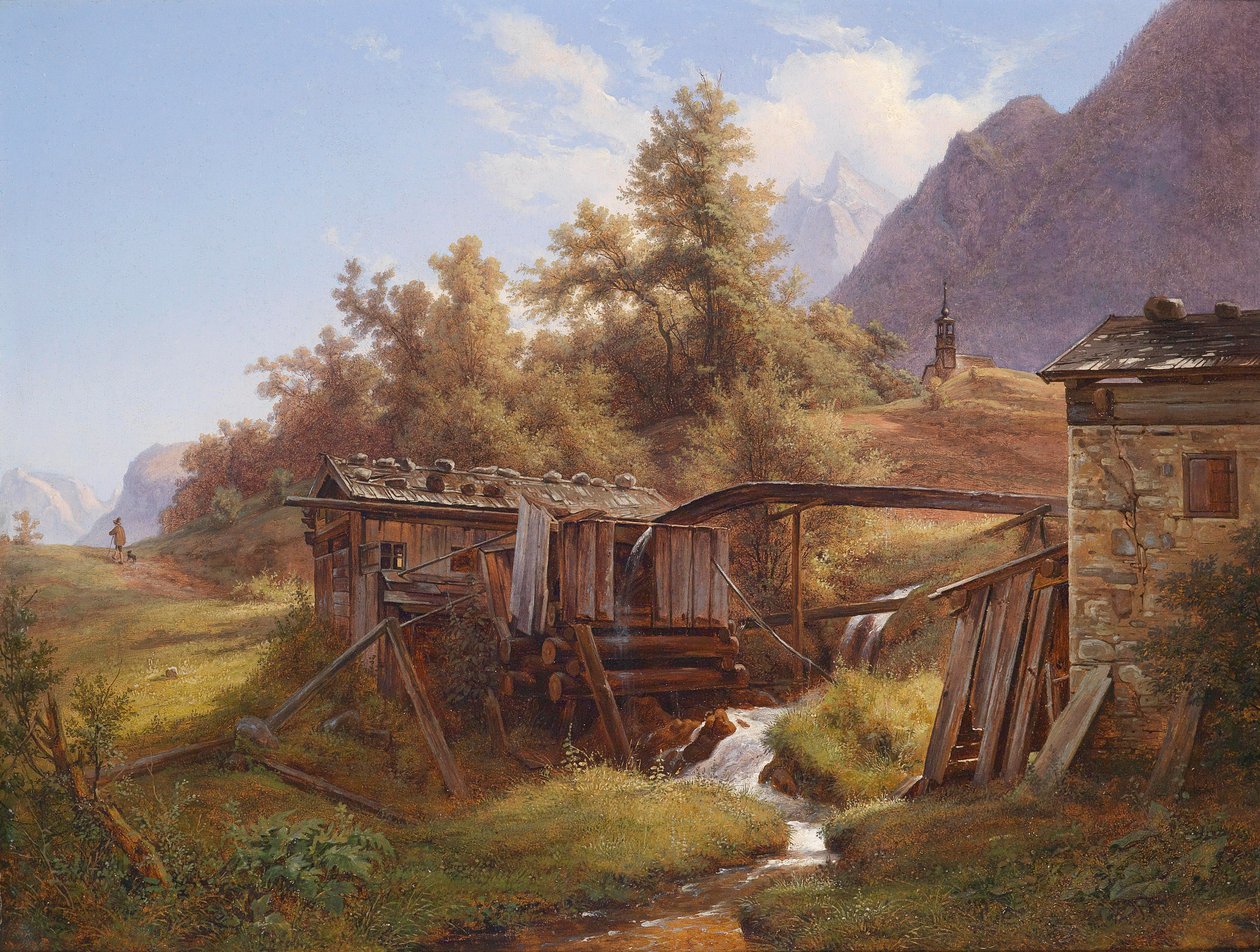 Stary młyn w dolinie niedaleko Berchtesgaden, Salzburg autorstwa Robert Kummer