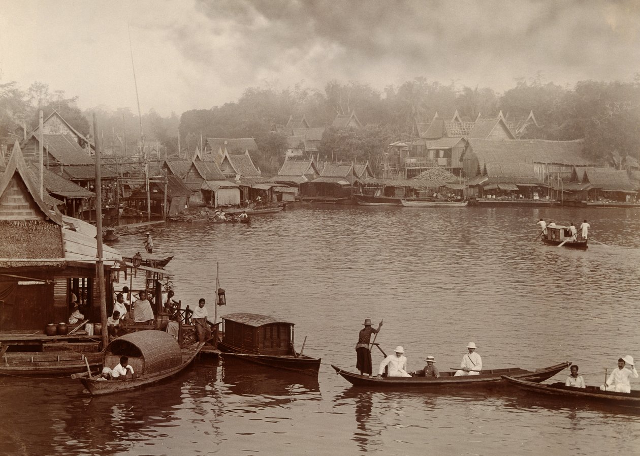 Rzeka Chao Freya, 1890 autorstwa Robert Lenz