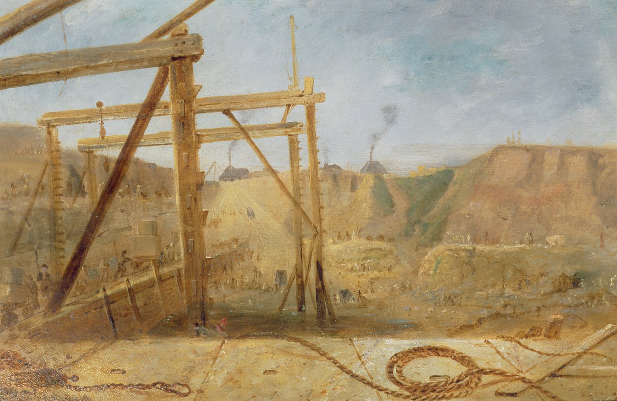 Górne molo portu wewnętrznego patrząc do wewnątrz, maj 1829 autorstwa Robert Mackreth