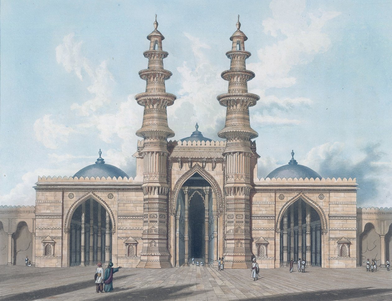 Trzęsące się minarety w Ahmadabad autorstwa Robert Melville Grindlay