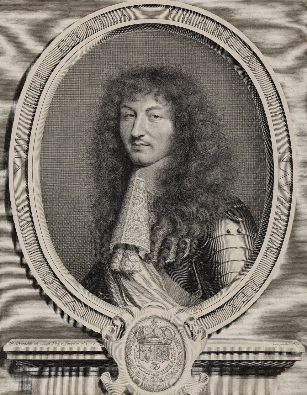 Grawerowany portret Ludwika XIV z Francji autorstwa Robert Nanteuil
