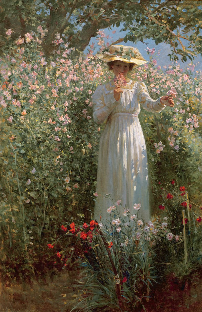 Wśród kwiatów autorstwa Robert Payton Reid