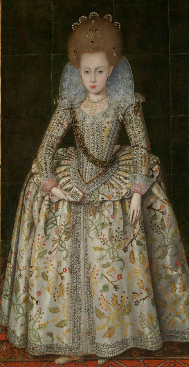 Księżniczka Elżbieta (1596-1662), później królowa Czech, c.1606 autorstwa Robert Peake