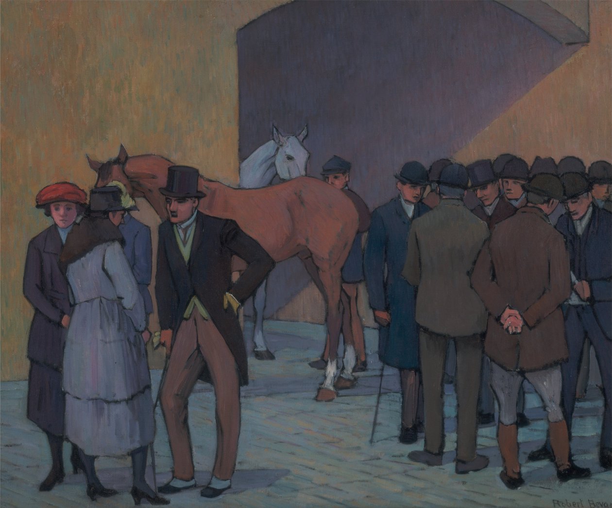 Poranek w Tattersalls autorstwa Robert Polhill Bevan