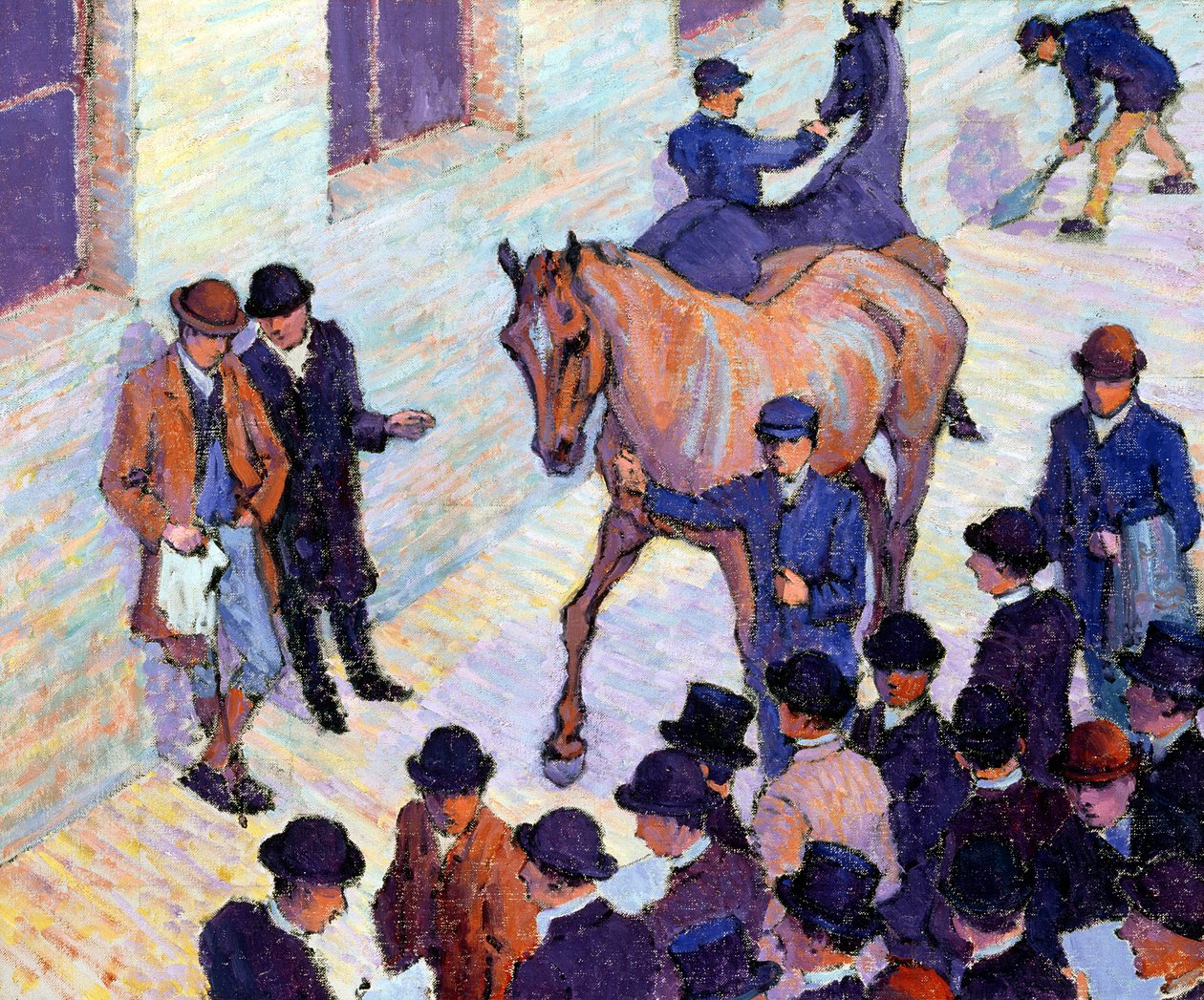 Wyprzedaż w Tattersalls, 1911 autorstwa Robert Polhill Bevan