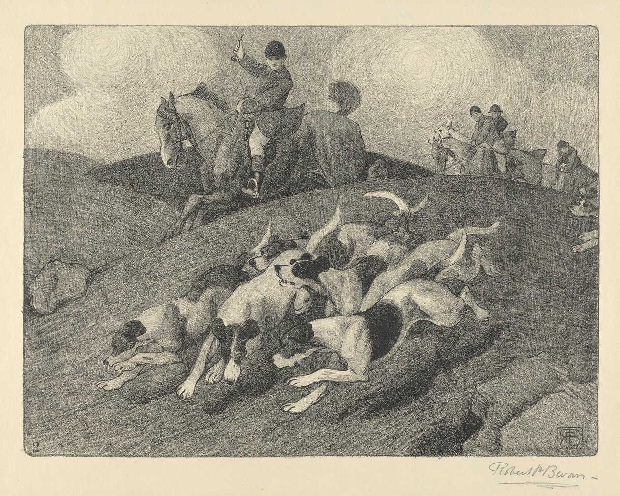 Znaleziono (ołówek, kredka i umyć na papierze) autorstwa Robert Polhill Bevan