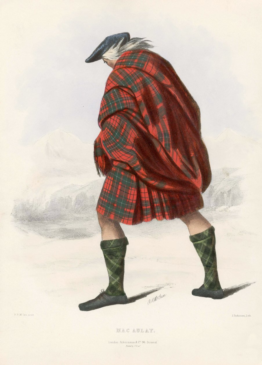 Mac Aulay, z The Clans of the Scottish Highlands, pub.1845 autorstwa Robert Ronald McIan