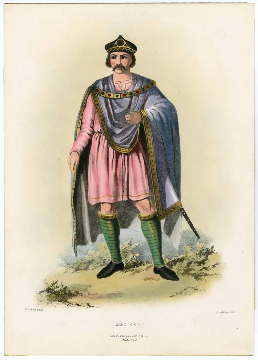 Mac Coll, z The Clans of the Scottish Highlands, pub.1845 autorstwa Robert Ronald McIan
