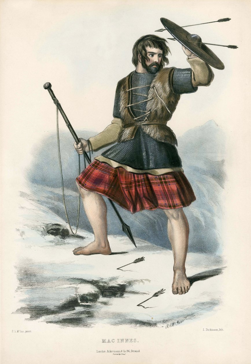 Mac Innes, z The Clans of the Scottish Highlands, pub.1845 autorstwa Robert Ronald McIan