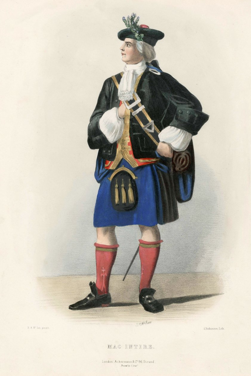 Mac Intire, z The Clans of the Scottish Highlands, pub.1845 autorstwa Robert Ronald McIan