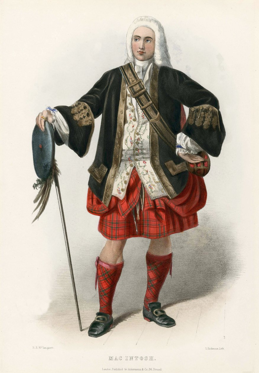 Mac Intoch, z The Clans of the Scottish Highlands, pub.1845 autorstwa Robert Ronald McIan