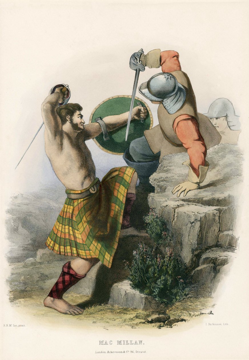 Mac Millan, z The Clans of the Scottish Highlands, pub.1845 autorstwa Robert Ronald McIan