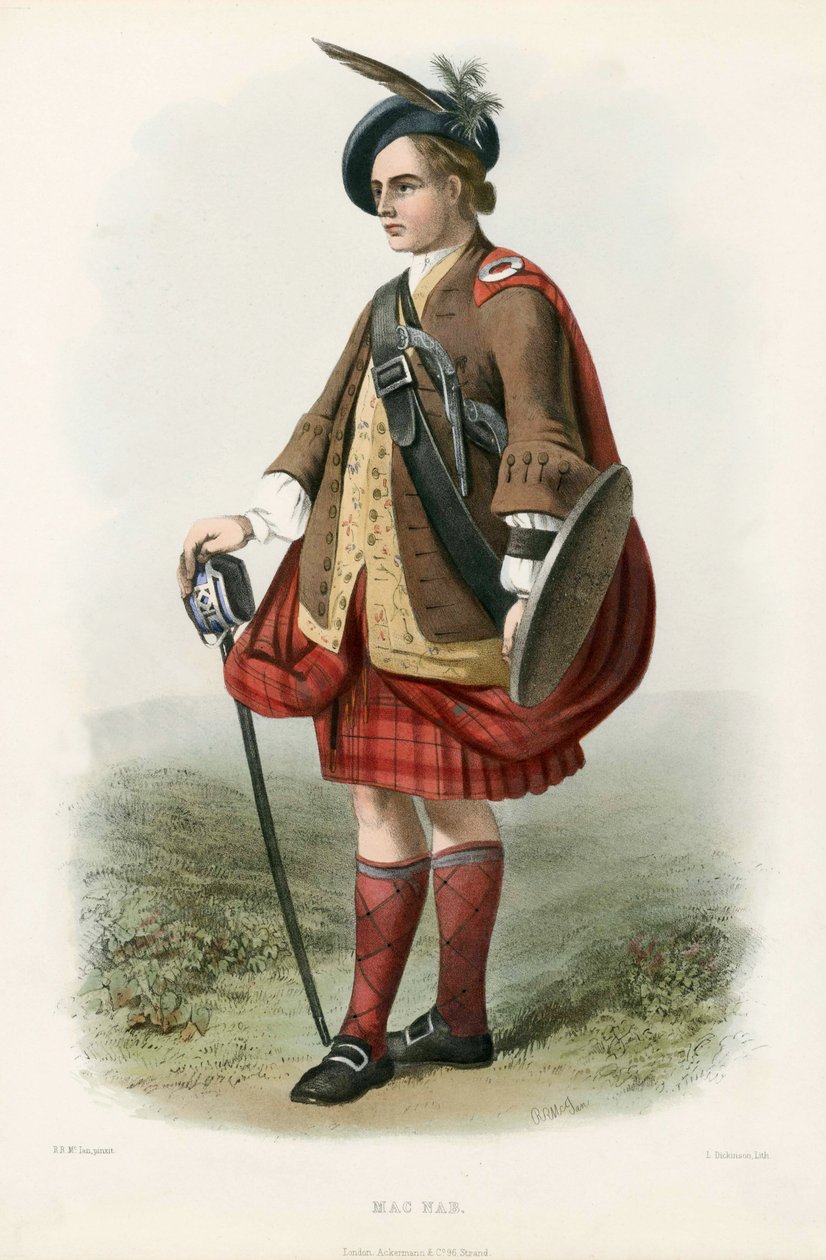 Mac Nab, z The Clans of the Scottish Highlands, pub.1845 autorstwa Robert Ronald McIan