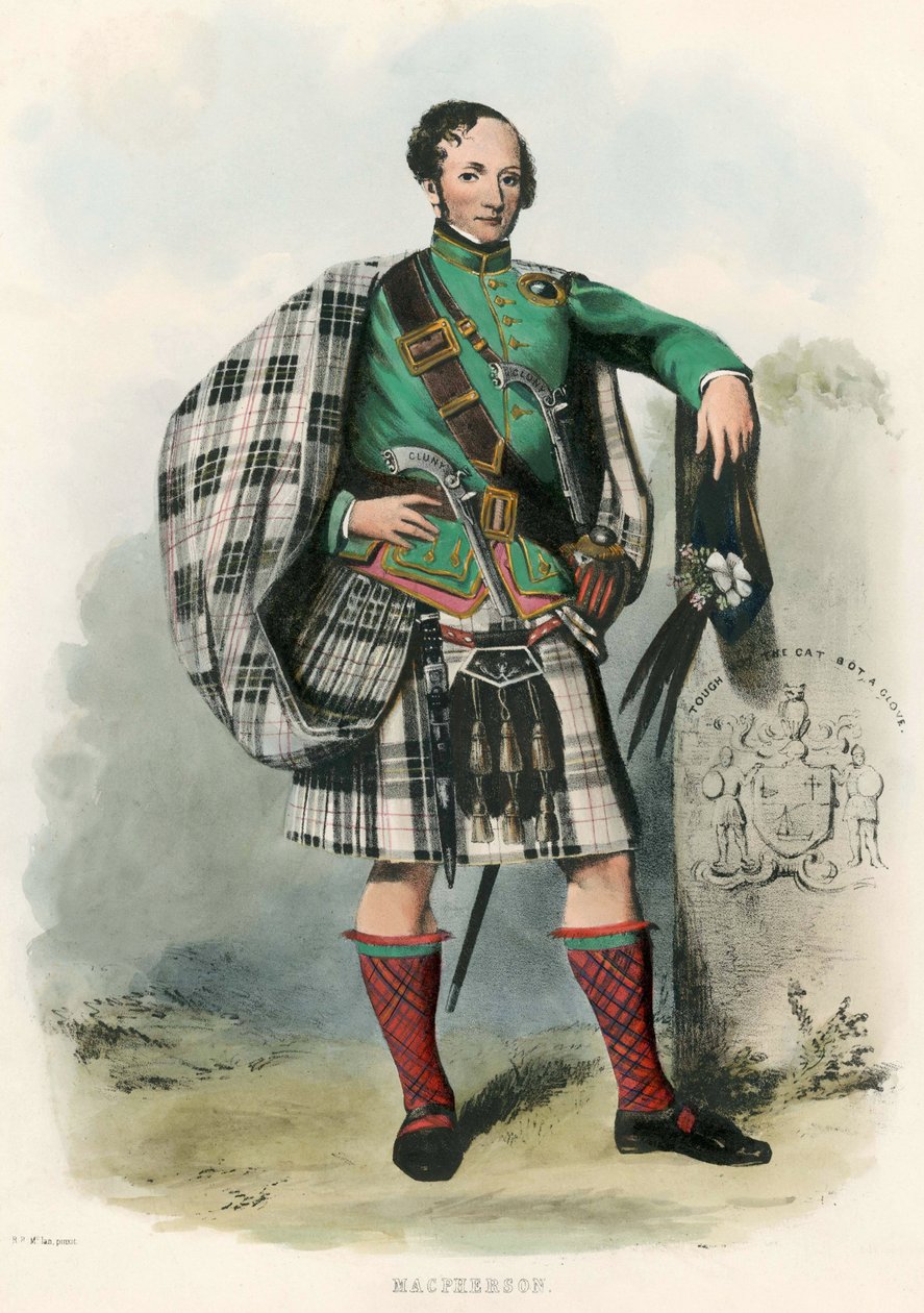 Macpherson, z The Clans of the Scottish Highlands, pub.1845 autorstwa Robert Ronald McIan