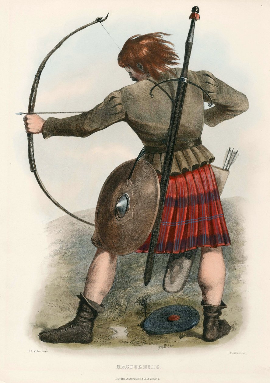 Macquarrie, z The Clans of the Scottish Highlands, pub.1845 autorstwa Robert Ronald McIan